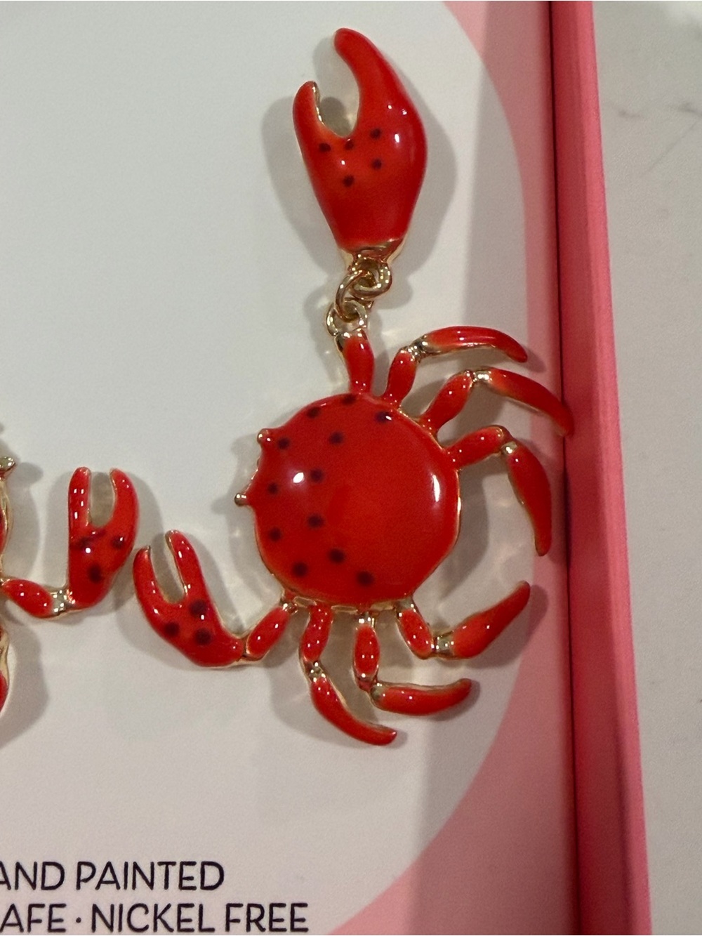 piper·k Red Crab Drop Earrings - Picture 2 of 2